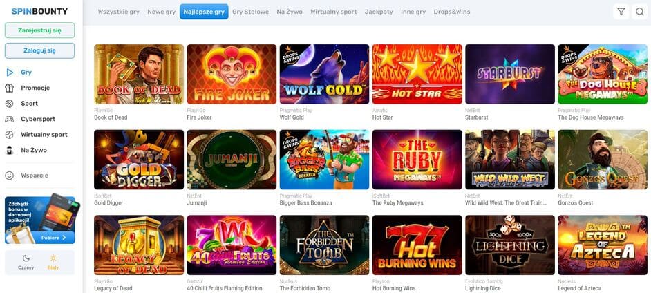 SpinBounty Casino Screenshot 2