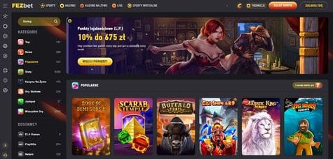 FezBet Casino Screenshot 1