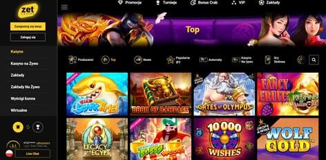 Zet Casino Screenshot 1