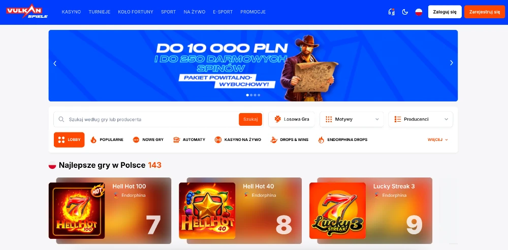 VulkanSpiele Strona Główna