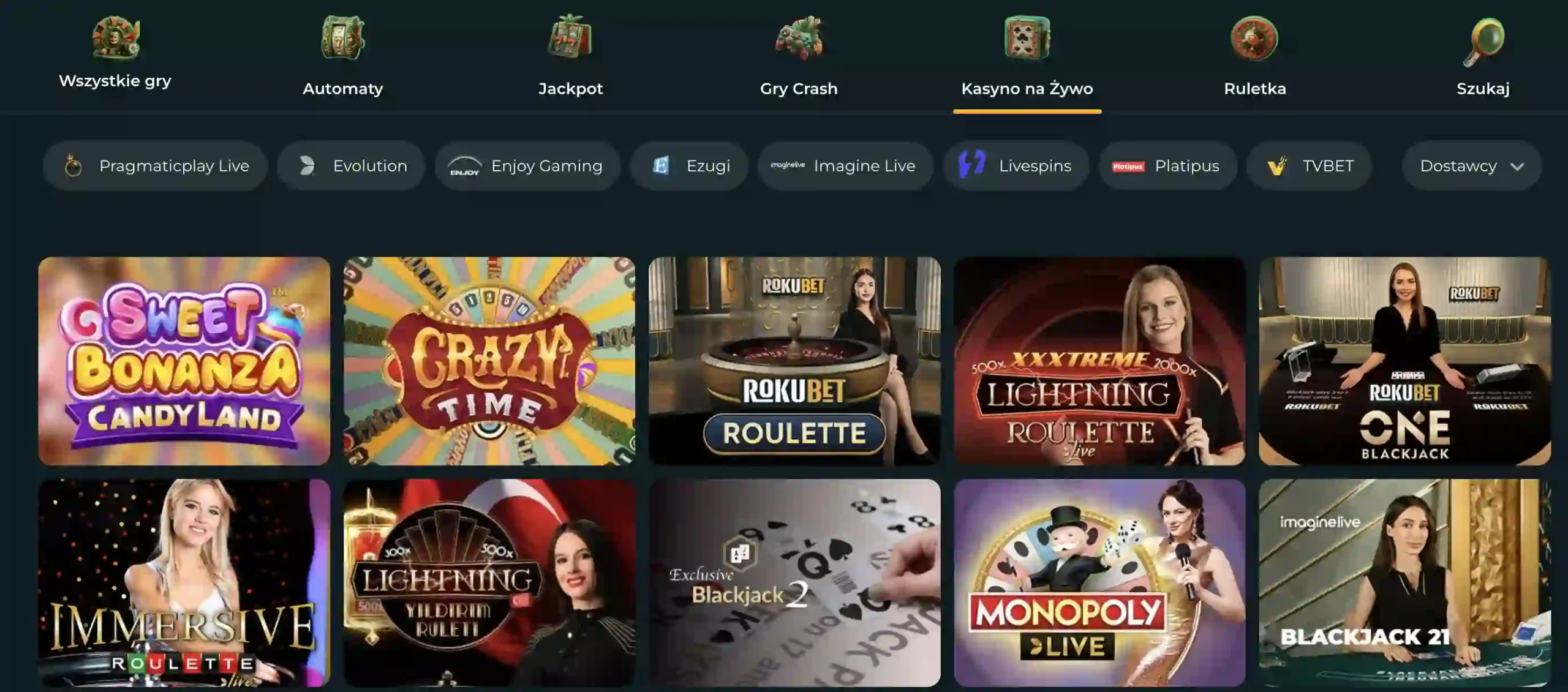 rokubet kasyno na zywo