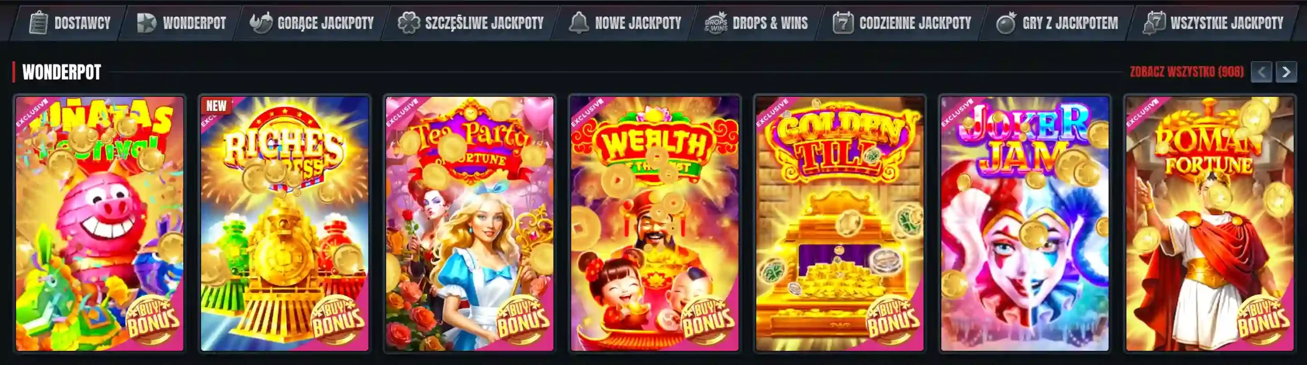 glorion gry jackpoty